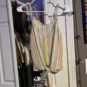 Lush multicolored cropped shirt